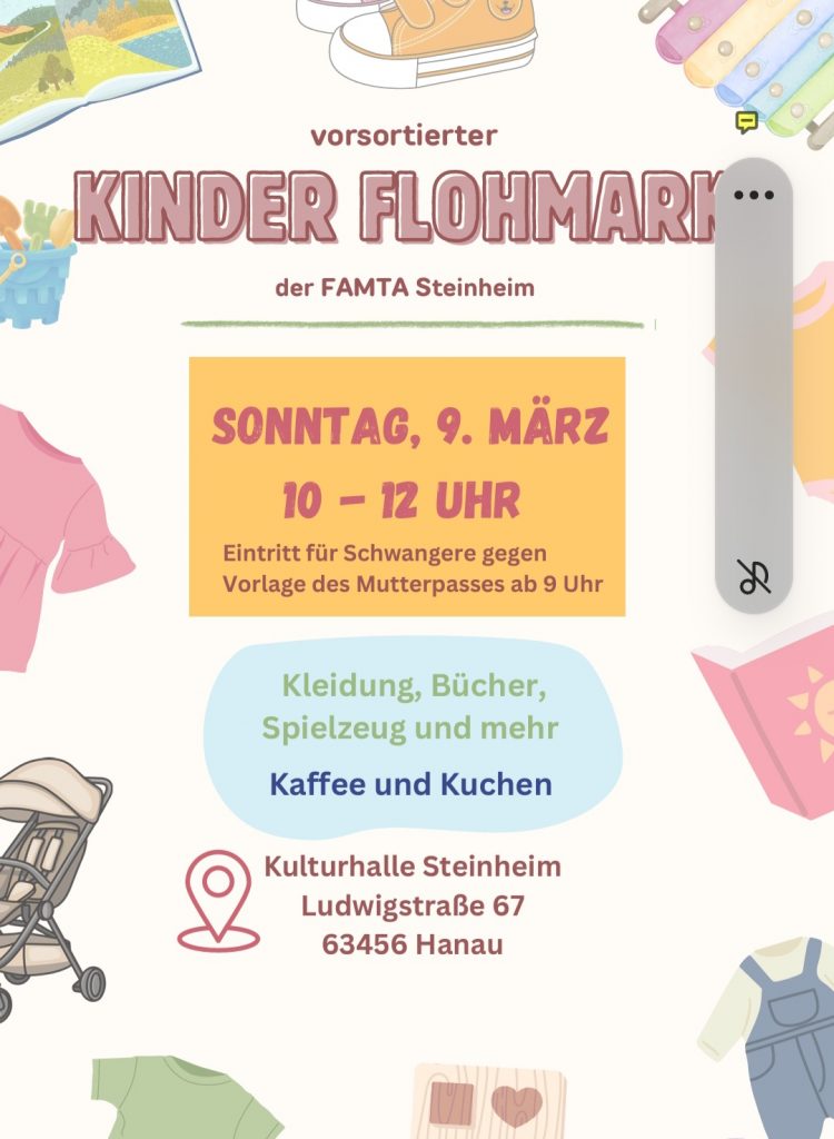 Vorsortierter Kinder-Flohmarkt der FAMTA Steinheim